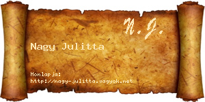 Nagy Julitta névjegykártya